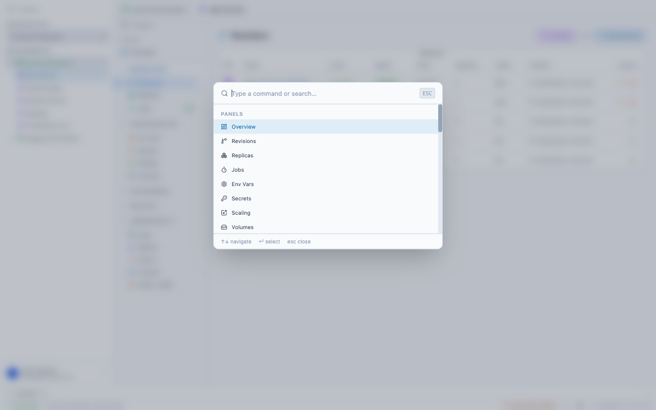 AcaLens — Command palette with fuzzy search across apps, panels, and actions